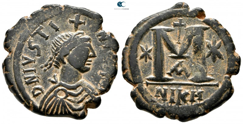 Justin I AD 518-527. Nikomedia
Follis Æ

31 mm., 16,04 g.



very fine