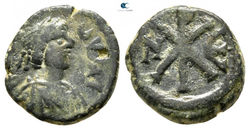 Justin I AD 518-527. Nikomedia
Pentanummium Æ

13 mm., 2,06 g.



very fi...