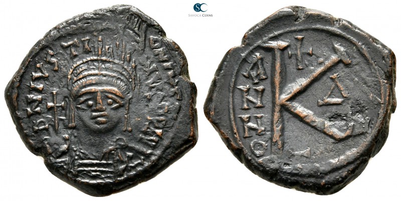 Justinian I AD 527-565. Theoupolis (Antioch)
Half follis Æ

23 mm., 8,03 g.
...