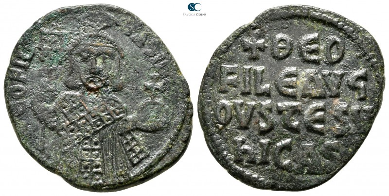 Theophilus AD 829-842. Constantinople
Follis Æ

29 mm., 6,95 g.



very f...