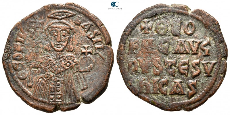 Theophilus AD 829-842. Constantinople
Follis Æ

27 mm., 7,72 g.



very f...