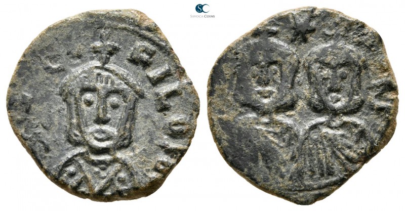 Theophilus AD 829-842. Syracuse
Follis Æ

16 mm., 1,92 g.



very fine