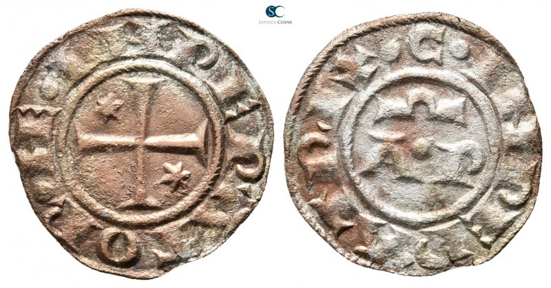 Henry VI and Constance AD 1194-1197. Brindisi
Mezzo Denaro BI

17 mm., 0,67 g...