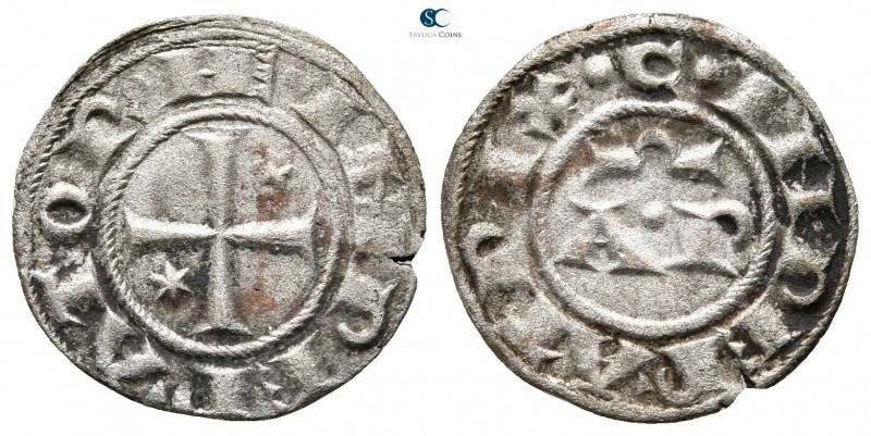 Henry VI and Constance AD 1194-1197. Brindisi
Mezzo Denaro BI

17 mm., 0,79 g...