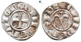 Henry VI and Constance AD 1194-1197. Kingdom of Sicily. Messina or Palermo. Mezzo Denaro BI