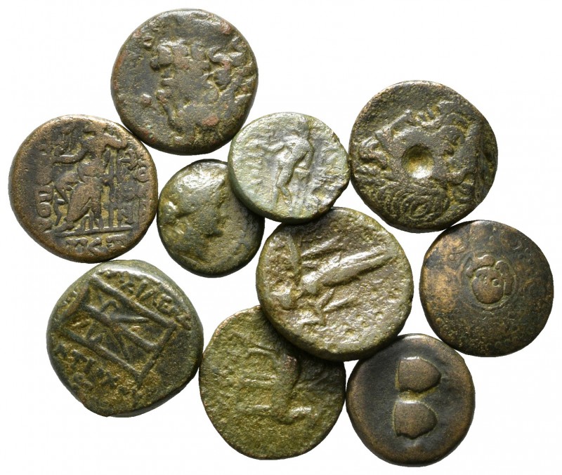 Lot of ca. 10 greek bronze coins / SOLD AS SEEN, NO RETURN!

nearly very fine