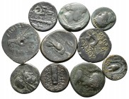 Lot of ca. 10 greek bronze coins / SOLD AS SEEN, NO RETURN!
<br><br>very fine<br><br>