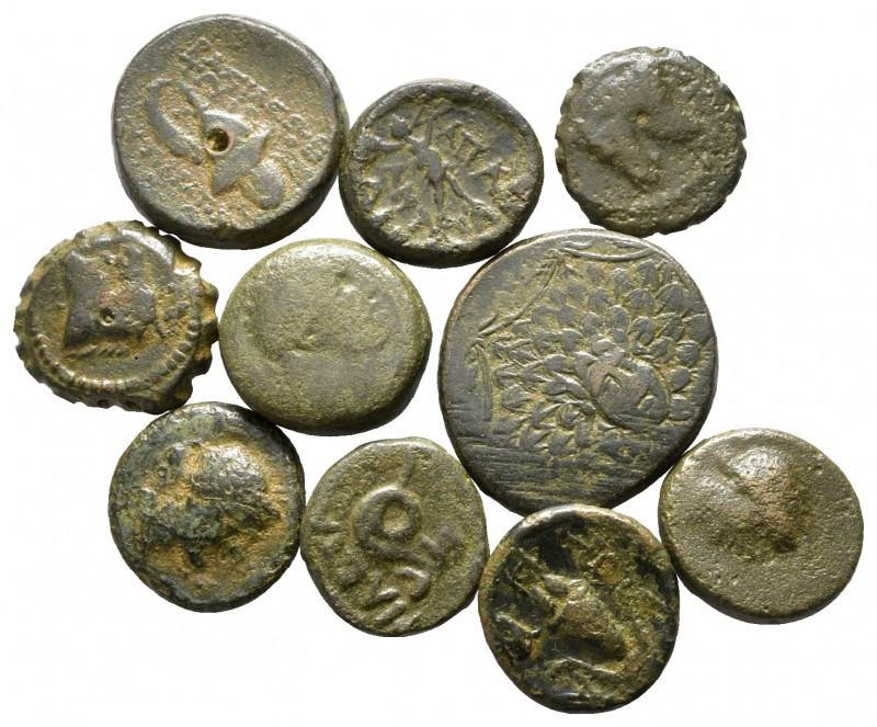 Lot of ca. 10 greek bronze coins / SOLD AS SEEN, NO RETURN!

nearly very fine