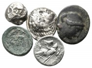 Lot of 5 greek coins / SOLD AS SEEN, NO RETURN!<br><br>very fine<br><br>