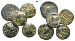Lot of 5 greek bronze coins / SOLD AS SEEN, NO RETURN! <br><br>fine<br><br>