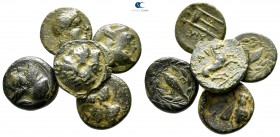 Lot of 5 greek bronze coins / SOLD AS SEEN, NO RETURN! <br><br>nearly very fine<br><br>