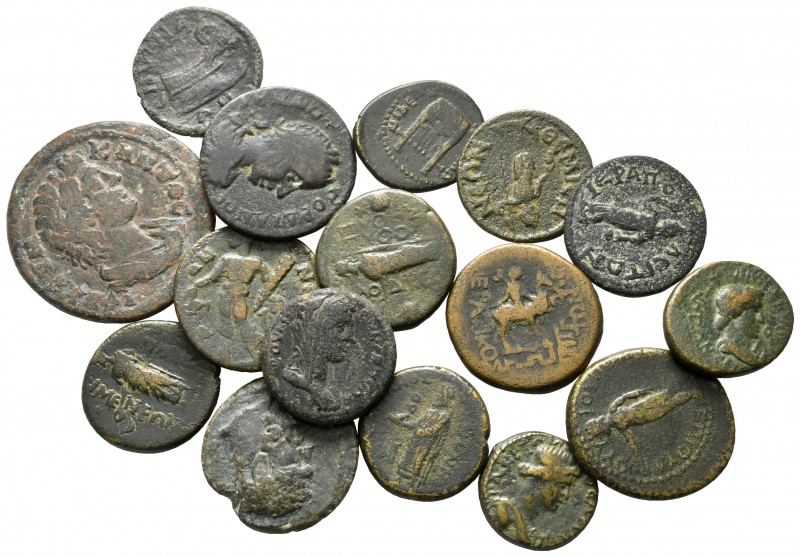 Lot of ca. 16 roman provincial bronze coins / SOLD AS SEEN, NO RETURN!

very f...