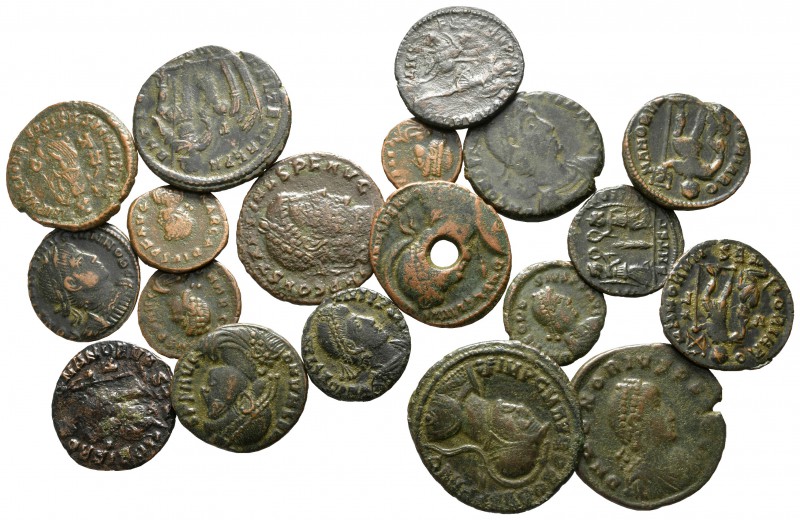 Lot of ca. 20 roman bronze coins / SOLD AS SEEN, NO RETURN!

very fine