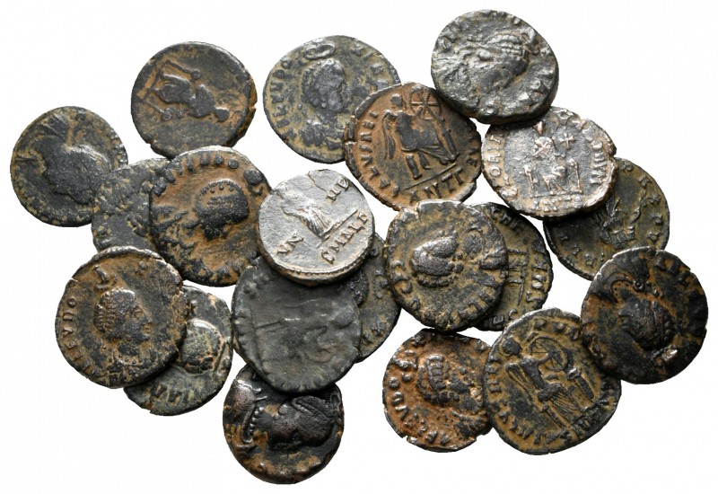 Lot of ca. 20 roman bronze coins / SOLD AS SEEN, NO RETURN!

nearly very fine