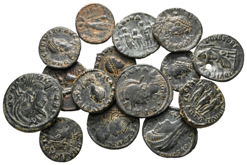 Lot of ca. 15 roman bronze coins / SOLD AS SEEN, NO RETURN!

very fine