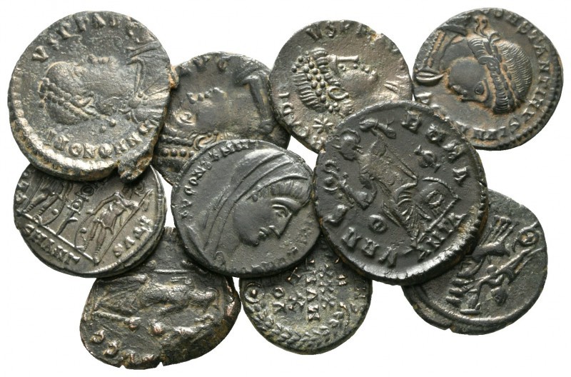 Lot of ca. 10 roman provincial bronze coins / SOLD AS SEEN, NO RETURN!

nearly...