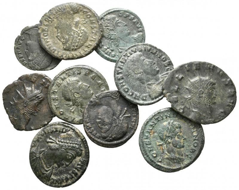 Lot of ca. 10 roman bronze coins / SOLD AS SEEN, NO RETURN! 

very fine