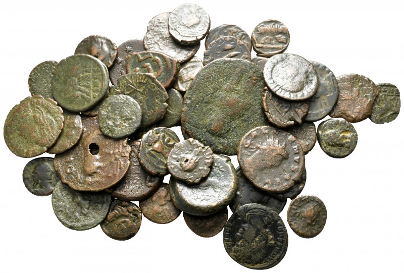 Lot of ca. 50 ancient bronze coins / SOLD AS SEEN, NO RETURN!

fine