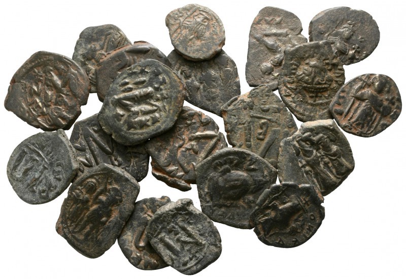 Lot of ca. 20 byzantine bronze coins / SOLD AS SEEN, NO RETURN!

nearly very f...