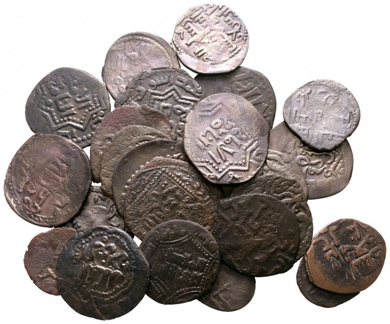 Lot of ca. 25 islamic bronze coins / SOLD AS SEEN, NO RETURN!

nearly very fin...