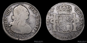 Santiago. Carlos IV. 4 Reales 1807 FJ. KM60