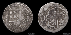 Lima. Felipe II. 1 Real 1577-1589 D º Estrella. MB7