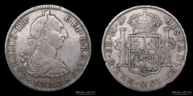 Mexico. Carlos III. 8 Reales 1772 , Error MF invertido. KM106