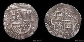 Potosi. Felipe II. 4 Reales 1574-76 R. Macuquina. CJ 2.1.2