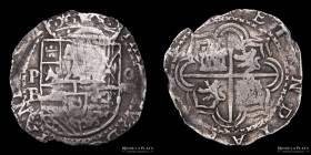 Potosi. Felipe II. 4 Reales 1577-86 B. Macuquina. CJ 1.10.1