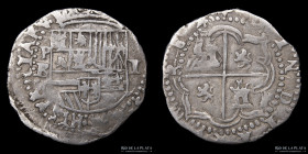 Potosi. Felipe II. 1 Real 1589/1600 B. Macuquina