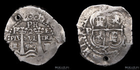 Potosi. Felipe IV. 2 Reales 1653 E. Macuquina. CJ 25.1.3