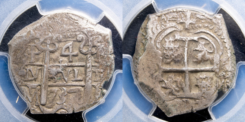 Potosí. Felipe V (1700-1746) 4 Reales 1737 M/E. Macuquina. Plata 917; 26mm. CJ 4...