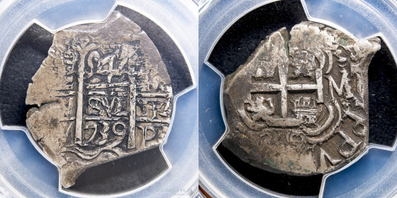 Potosí. Felipe V (1700-1746) 4 Reales 1739 M. Macuquina. 9. Plata 17; 26mm. CJ 4...