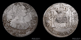 Potosi. Carlos IV. 2 Reales 1800 PP. CJ 78.12