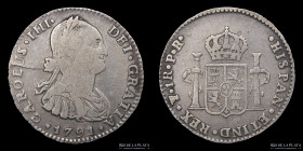 Potosi. Carlos IV. 1 Real 1791 PR. CJ 79.3