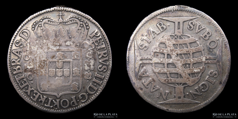 Brasil. Pedro II. 640 Reis 1695 B. Plata 917; 37mm; 17.80g. KM83.1 (F)

USD 40...