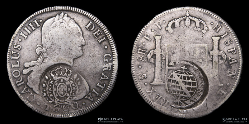 Brasil. Joao VI. 960 Reis. Carimbo/Resello. (1808-10) Minas Gerais sobre Potosí ...