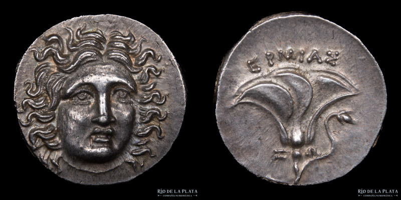 Macedonian Kingdom. Time of Perseus, Ermias (170-168 BC) AR Drachm, struck durin...