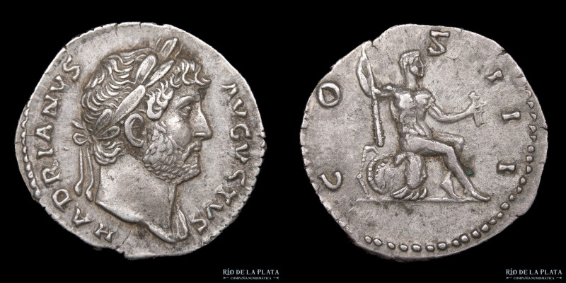 Hadrian (117-138AD) Denarius. Rome mint, struck 124-125AD. Silver; 18.5mm; 3.56g...