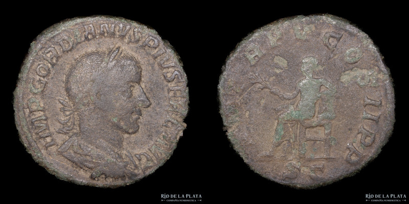 Gordian III (238-244AD). Sestertius. Rome mint, 5th officinae, struck 242AD. Bro...