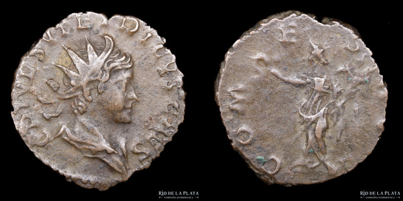 Tetricus (271-274AD) Hybrid Antoninianus with reverse of Tetricus I. Bronze; 18m...