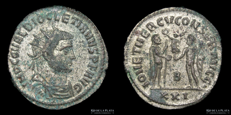 Diocletian (284-305AD) Antoninianus. Siscia mint, struck 285/6AD. Bronze; 22.6mm...