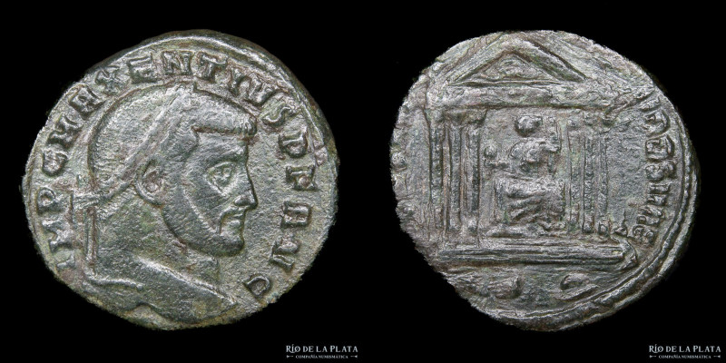 Maxentius (306-312AD) Follis. Aquileia mint, struck 307AD. Bronze; 24mm; 5.29g. ...