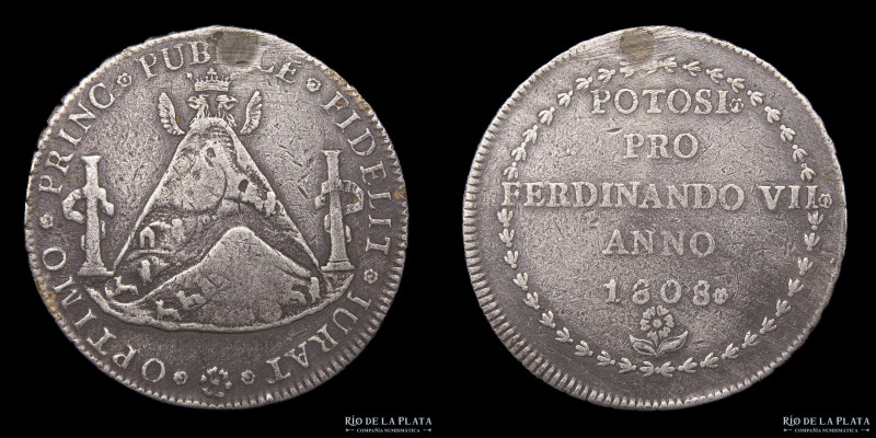 Potosí. Fernando VII (1808-1833) Medalla de Proclamación 1808 de Fernando VII. P...