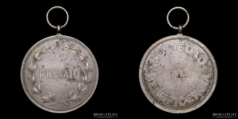 Argentina. 1856. Premio de la Sociedad de Beneficencia. Buenos Aires. Plata; 34m...