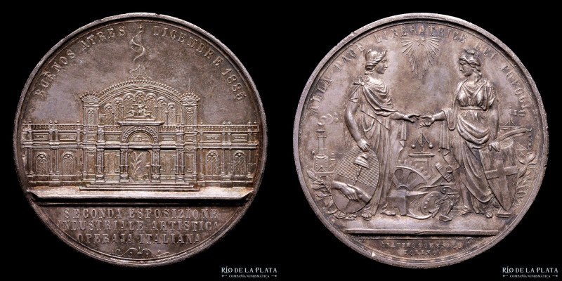 Argentina. 1885. 2da. Exposición Industrial y Artística Operaria Italiana. Plata...