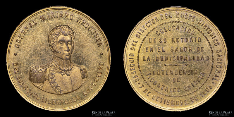 Argentina. 1895. Gral Mariano Necochea. Colocación de su retrato en el salón de ...