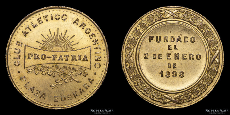 Argentina. 1898. Club Atlético Argentino. Plaza Euskara. Pro Patria (Recaudación...