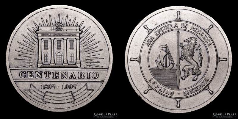 Argentina. 1997. Escuela de Mecánica de la Armada (ESMA). Centenario. Plateado; ...