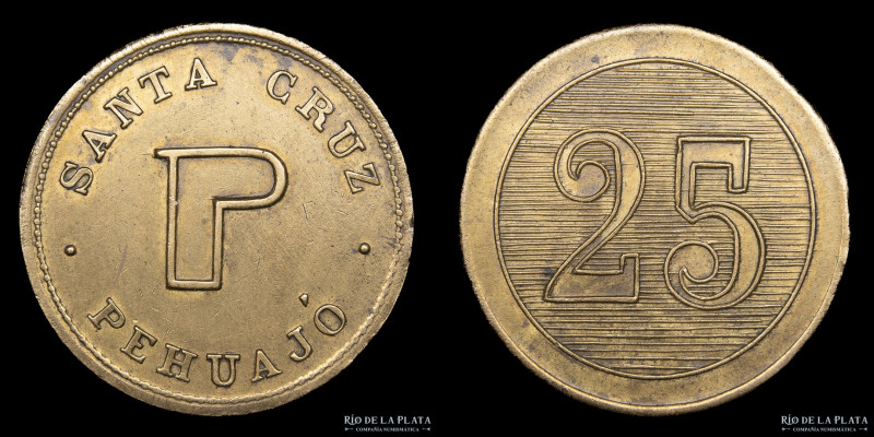 Argentina. Ficha. Esquila. 25 Vellones. Est. Santa Cruz. Ruiz Hnos. Pehuajó. Bue...